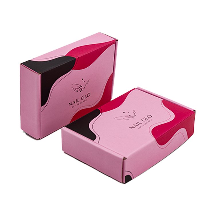 W174 Custom corrugated mailing box. Pink Kraft paper For Clothes shipping boxes custom logo