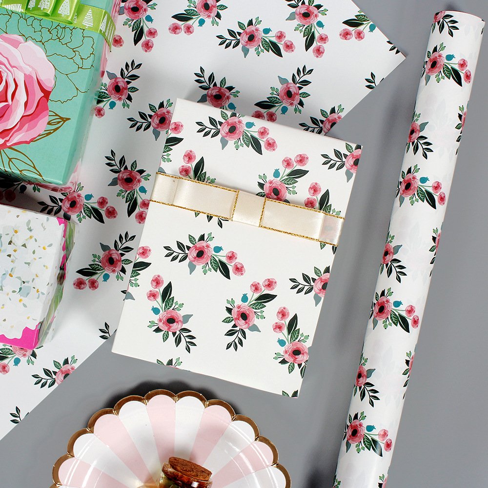 Low price Christmas Children's Day waterproof paper packaging florist gift wrapping glossy papers