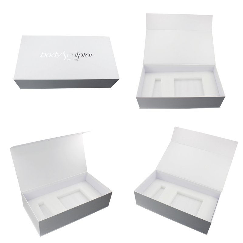 Custom Luxury Book Shaped Rigid Paper Box Packaging Magnetic Gift Boxes With EVA Foam Insert