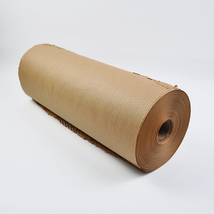 Wholesale Eco-friendly Biodegradable Kraft Brown Packaging Cushion Paper Honeycomb Protective Wrap