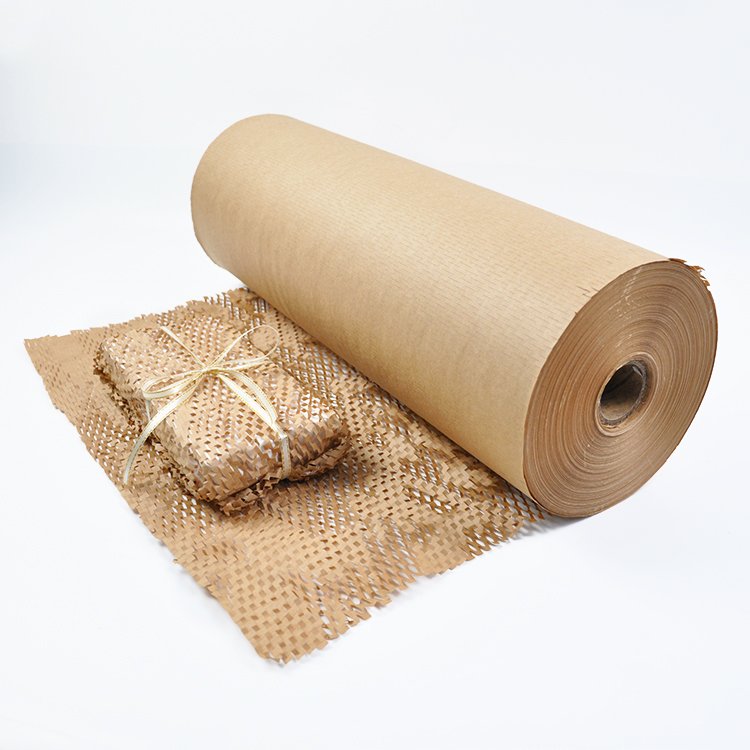 Wholesale Eco-friendly Biodegradable Kraft Brown Packaging Cushion Paper Honeycomb Protective Wrap