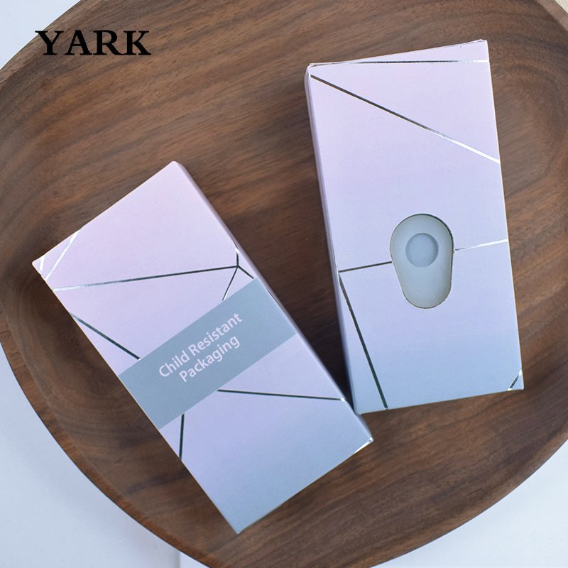 Custom 0.5ml 1ml Childproof Cartridge Drawer Box Rectangular Paper Packaging UV Advantage CR Button Car Resistant Cart Packaging