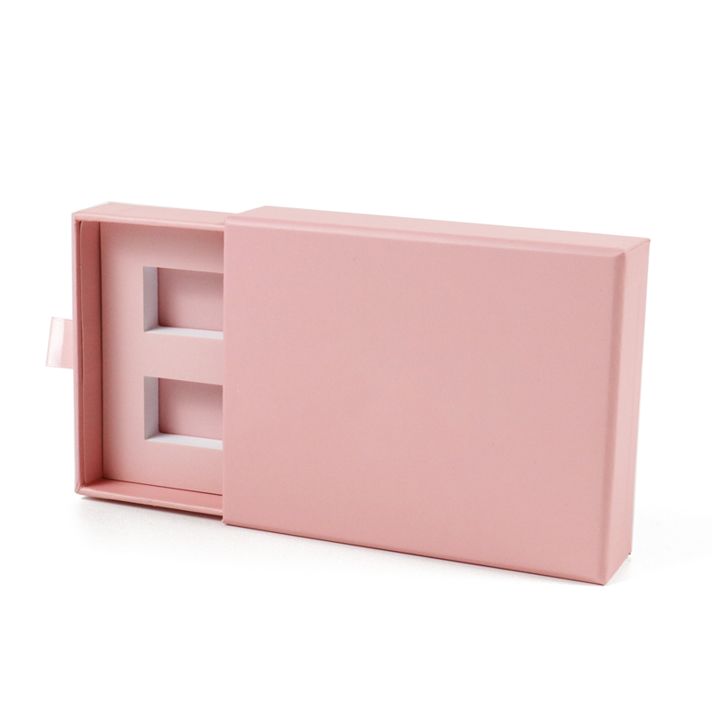 Special Gift Custom Printed Lip Gloss Boxes Drawer Pack Lipstick Packaging Pink Wholesale Lip Glaze Cosmetic Drawer Paper Boxes