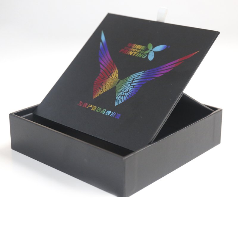 Custom printing logo rigid cardboard luxury flap open magnetic shoe folding packaging gift box clothing gift box packaging