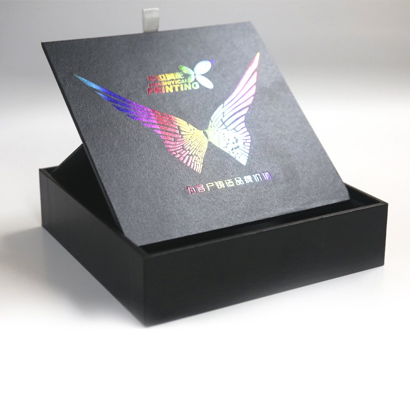 Custom printing logo rigid cardboard luxury flap open magnetic shoe folding packaging gift box clothing gift box packaging