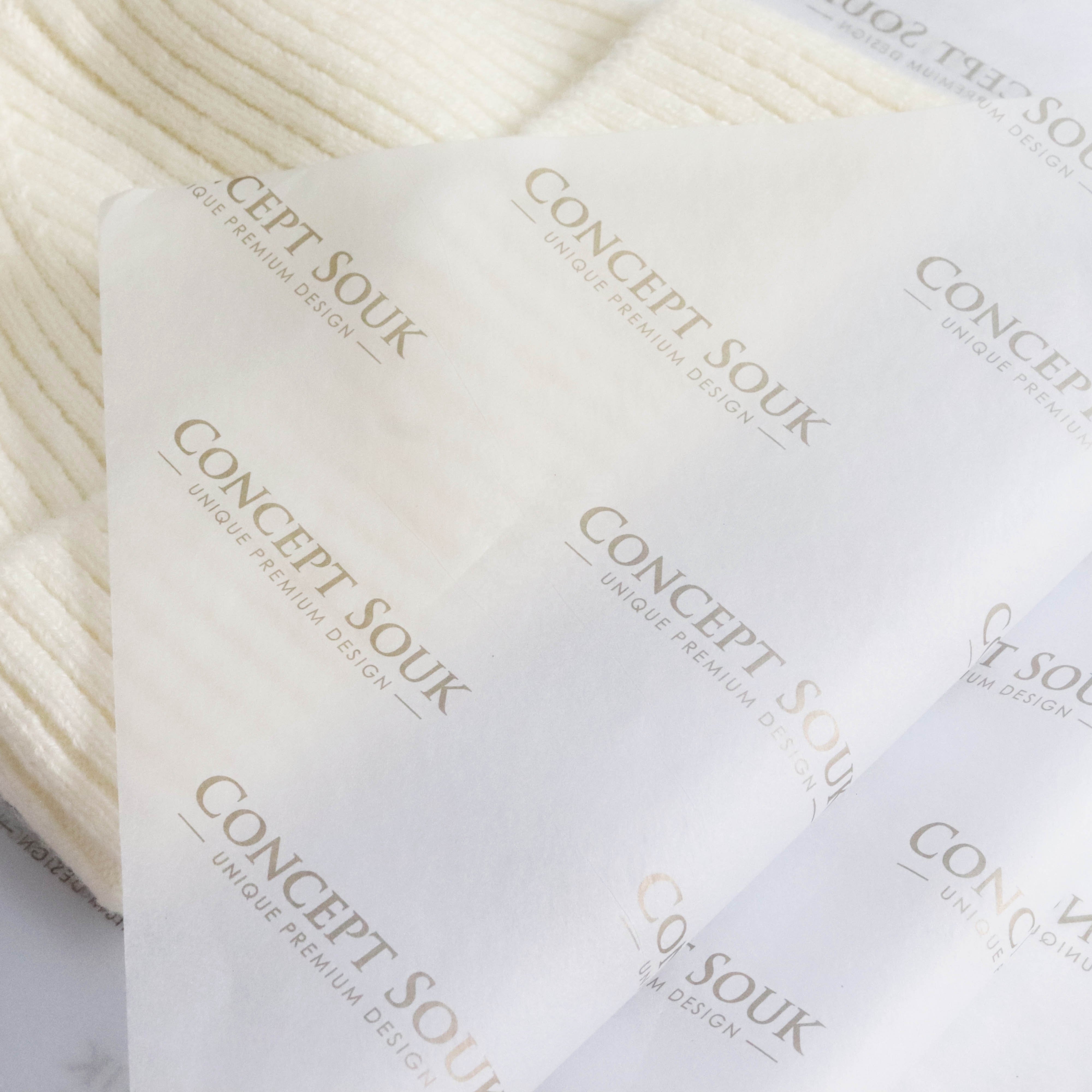 Custom branded name white tissue paper with gold logo printing 50x70cm for clothing christmas gift garment packaging paper sheet