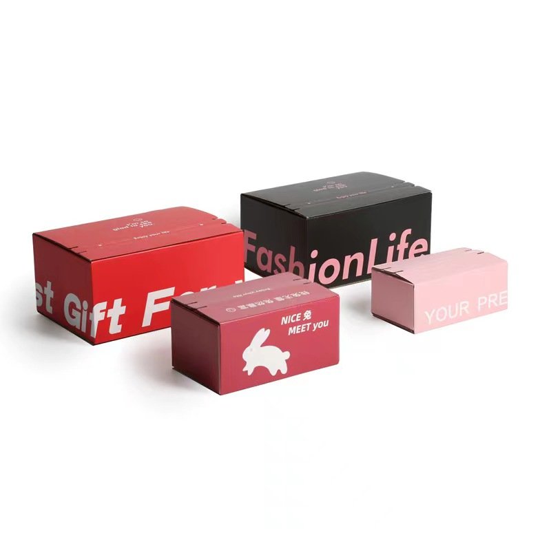 Stock Zipper Carton Shipping Boxes Clothes Skincare Cosmetic Express Shipping Boxes Peel Off Self Seal Postal Mailer Boxes