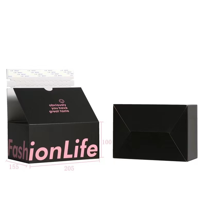 Stock Zipper Carton Shipping Boxes Clothes Skincare Cosmetic Express Shipping Boxes Peel Off Self Seal Postal Mailer Boxes