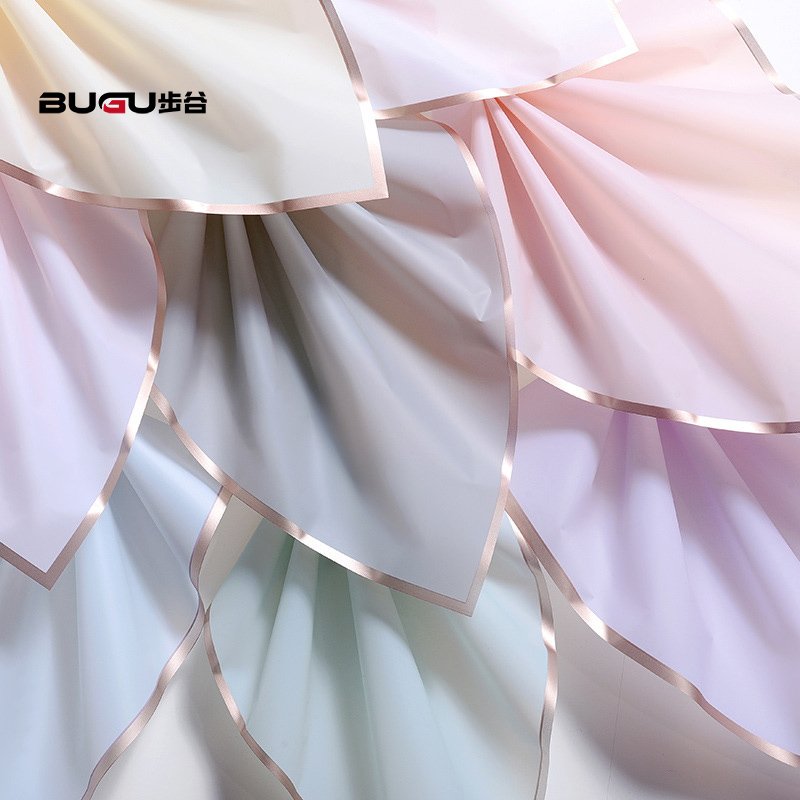 High Quality Golden Edge Korean paper wholesale floral bouquet wrapping paper for flower gift wrapping paper