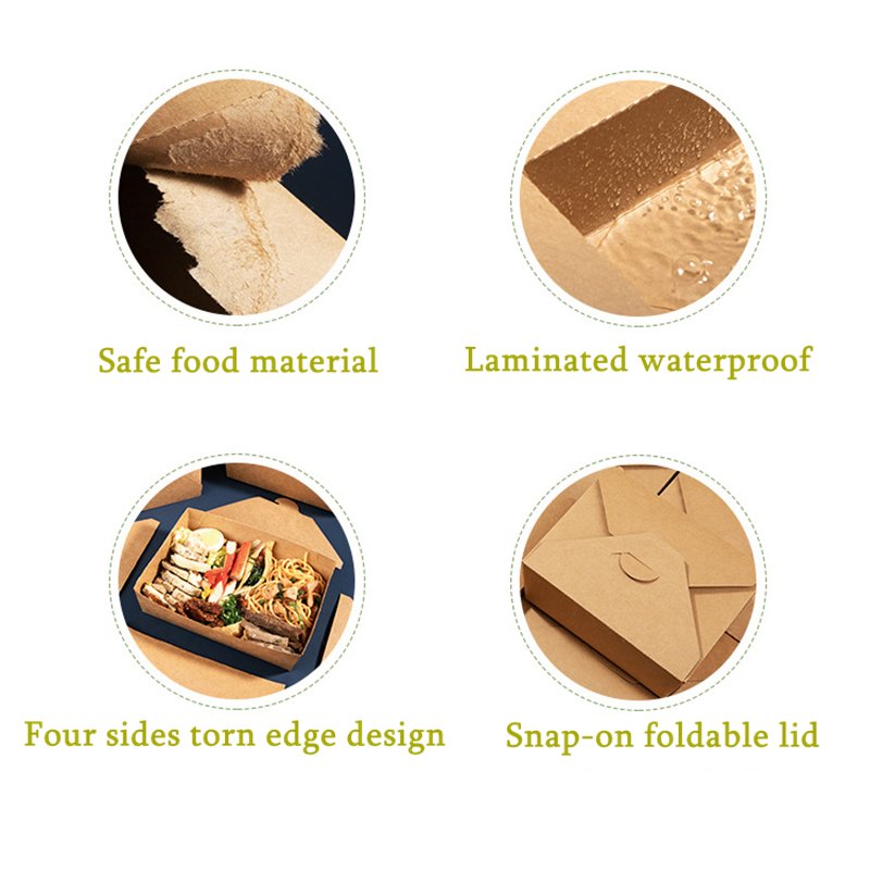 Customized Printed Food Packaging Disposable Takeaway Chicken Food Packaging