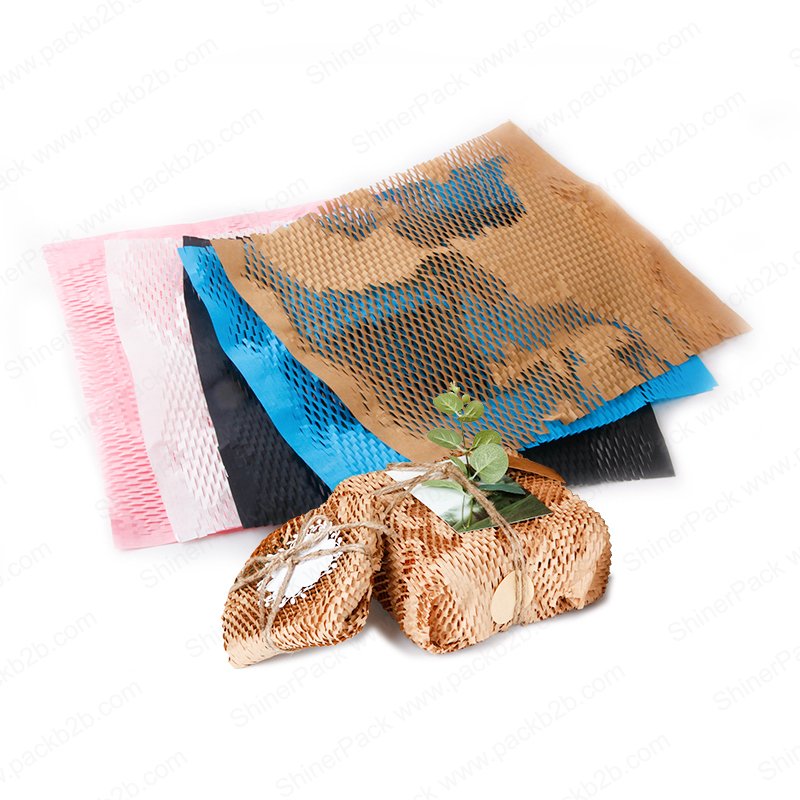 100% eco-friendly Hot Sell Colorful Honeycomb Paper Roll for Gift Packaging in 2024