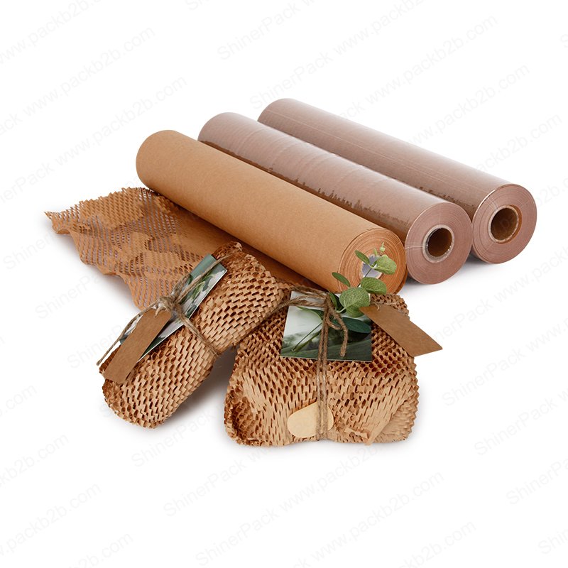 100% eco-friendly Hot Sell Colorful Honeycomb Paper Roll for Gift Packaging in 2024