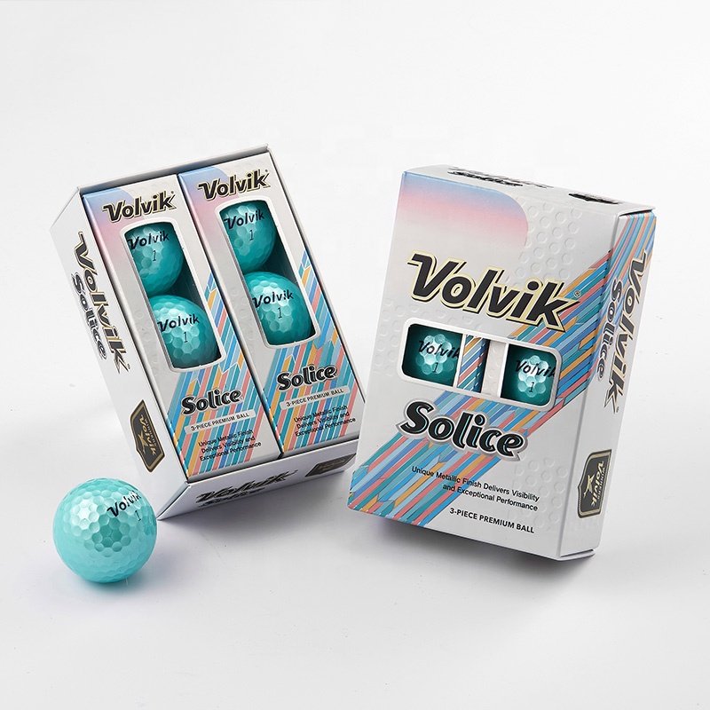 Luxury 12 Golf Ball Sleeve Set Gift Box Custom Logo with Small Paper Box Shipping Boxes with Window for Hockey Balls Packaging