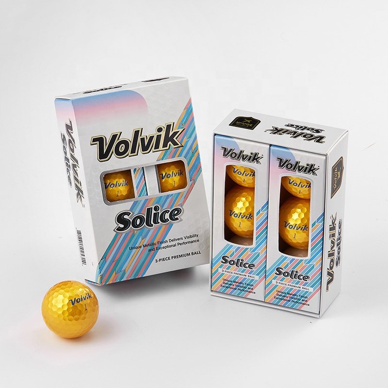 Luxury 12 Golf Ball Sleeve Set Gift Box Custom Logo with Small Paper Box Shipping Boxes with Window for Hockey Balls Packaging