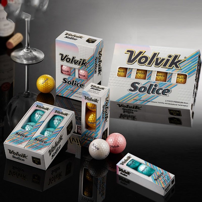 Luxury 12 Golf Ball Sleeve Set Gift Box Custom Logo with Small Paper Box Shipping Boxes with Window for Hockey Balls Packaging