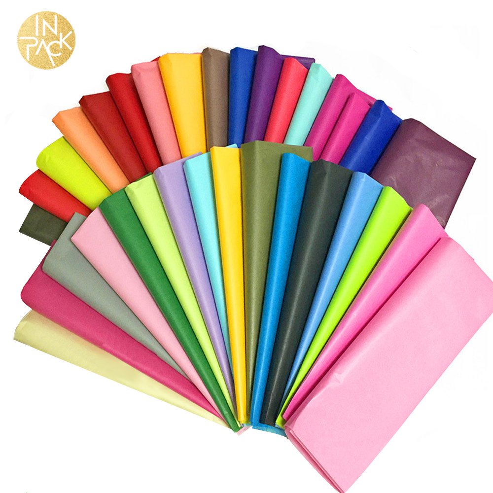 IN PACK Printed Branded Colored Wrapping Tissue Paper Packaging Tissue Custom Logo for Clothing Gift Packaging