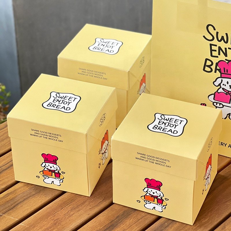 Colorful Wholesale Cardboard Carton Custom Logo Packaging Paper box for Cake food box