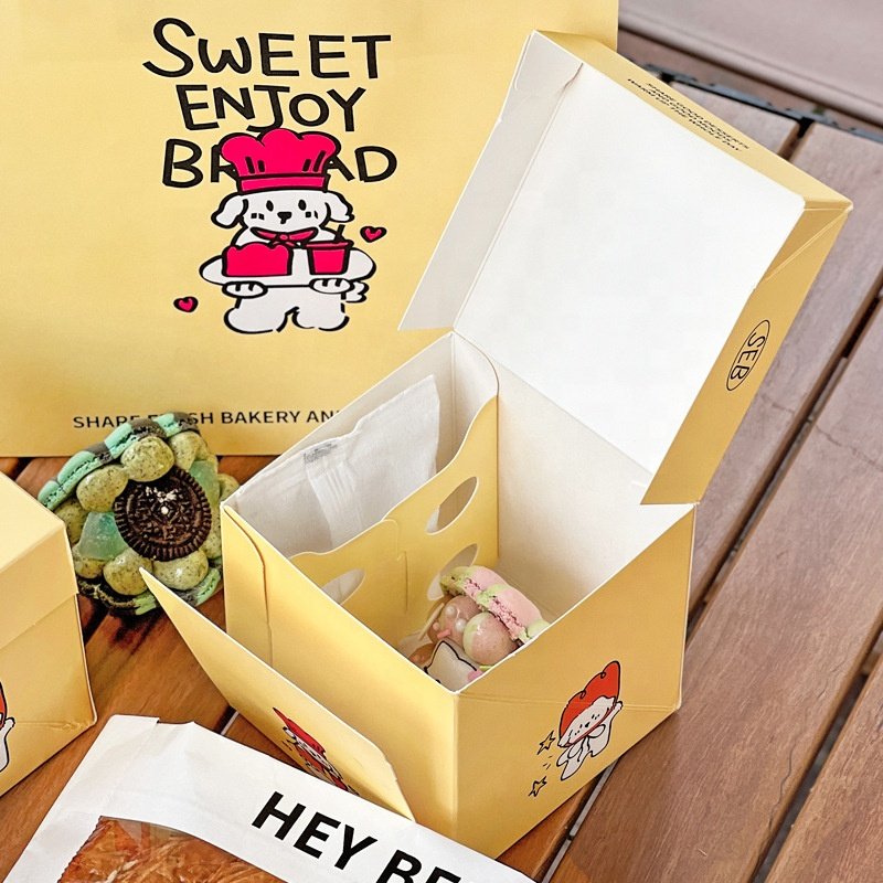 Colorful Wholesale Cardboard Carton Custom Logo Packaging Paper box for Cake food box