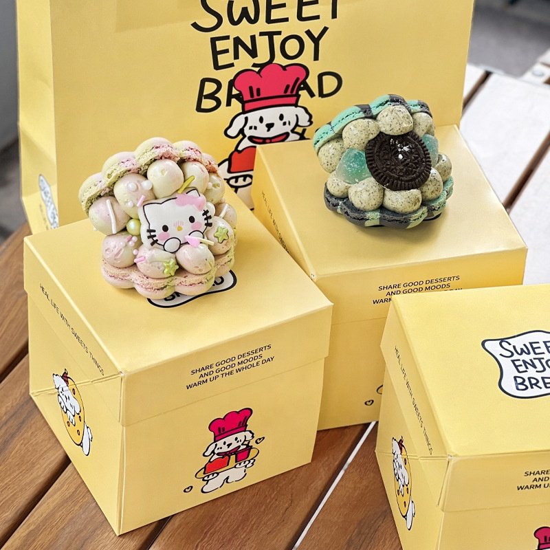 Colorful Wholesale Cardboard Carton Custom Logo Packaging Paper box for Cake food box