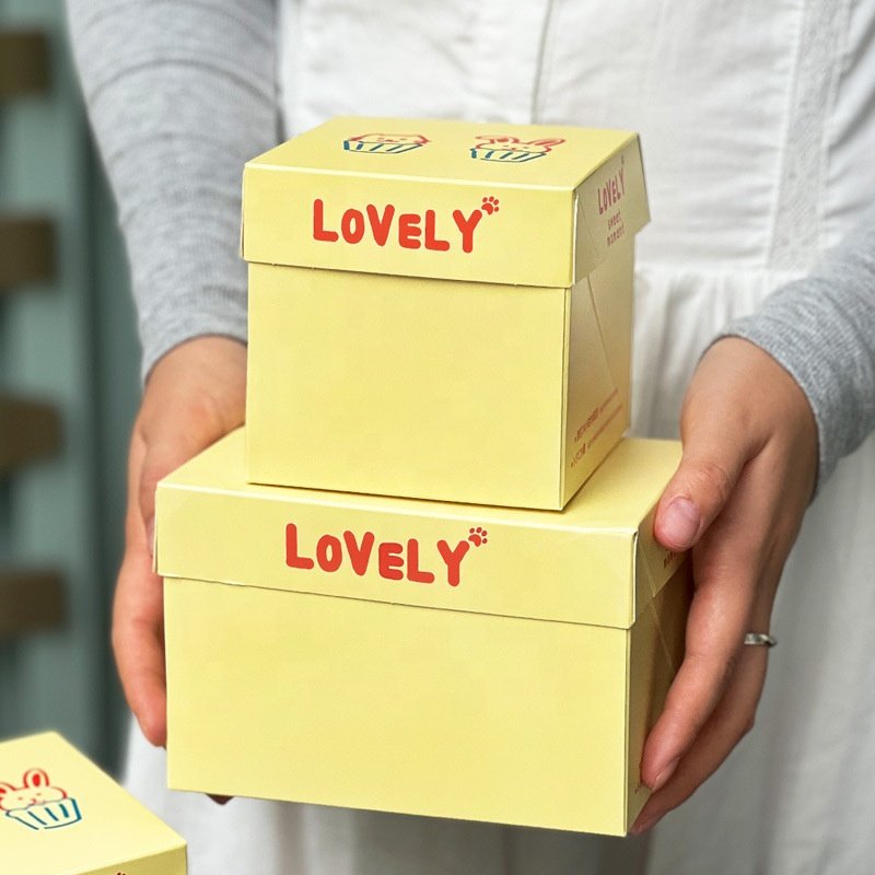 Colorful Wholesale Cardboard Carton Custom Logo Packaging Paper box for Cake food box