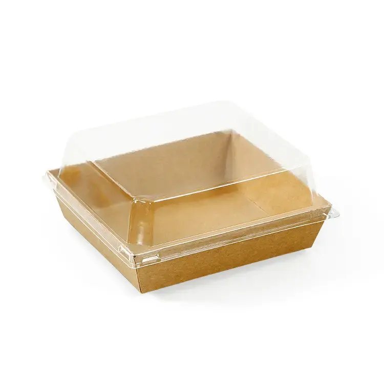 Factory Wholesale fast food packaging cardboard packing Plastic Transparent food boxes takeaway packaging food packing box