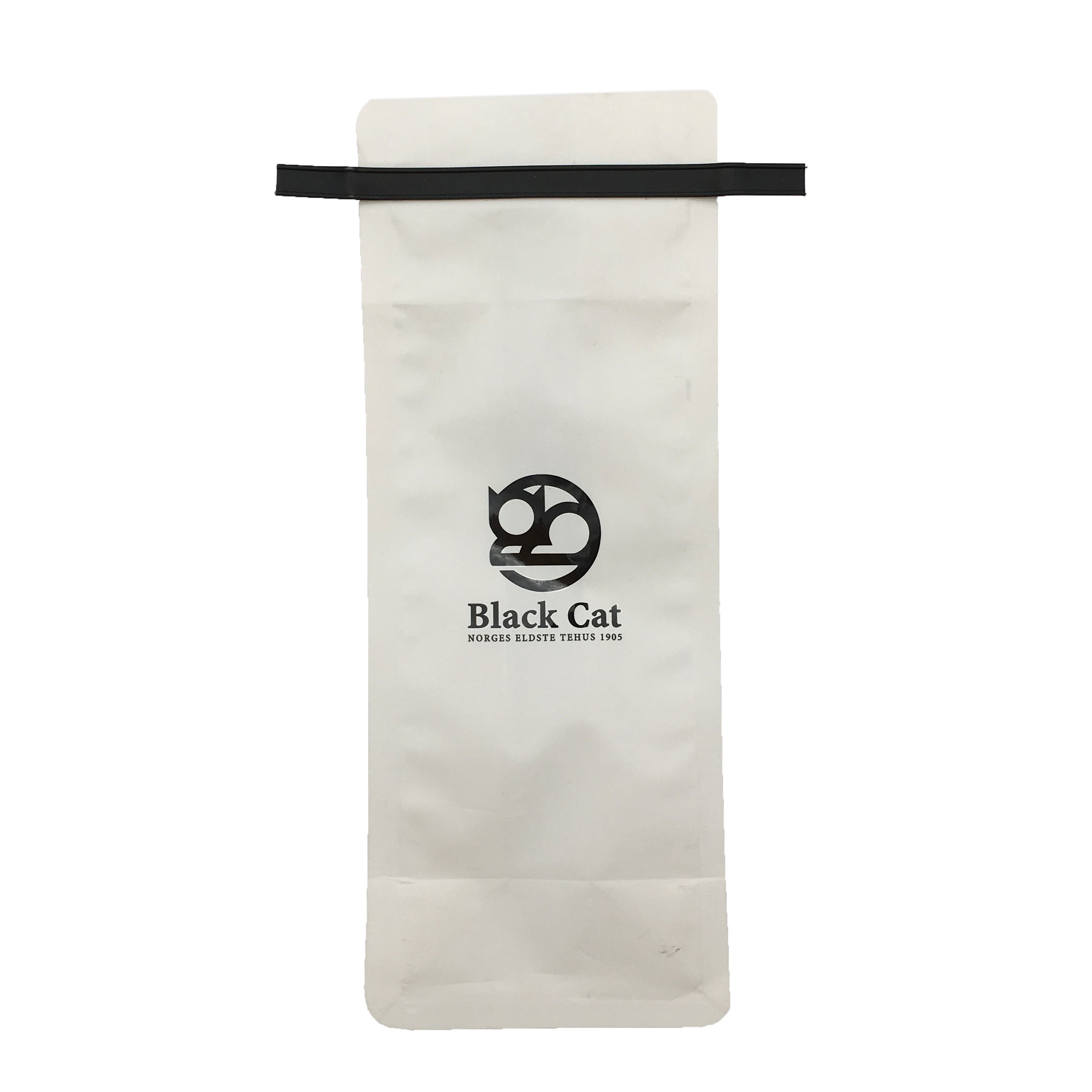 Custom 8Oz 180Micron Matt Black Kraft Paper/PA/CPP Inventory Foil Lined Wide Bottom Coffee Packaging Bags With Valve And Tin Tie