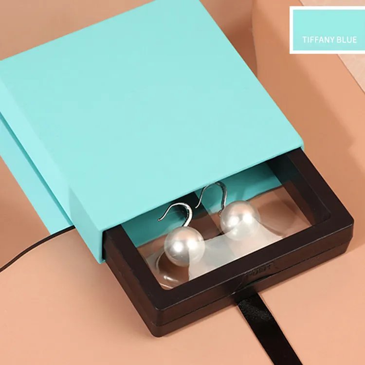 Factory Cheap Jewelry Box Cardboard Small Drawer Gift Box Ring Earring Necklace Custom Packaging