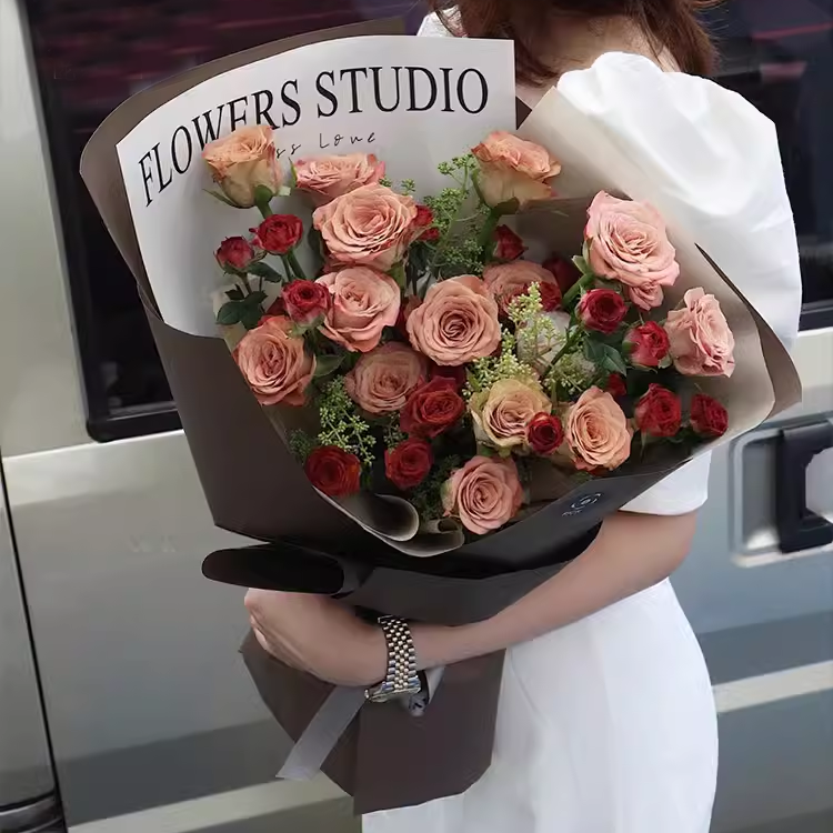 Wholesale Gift Waterproof Wrap Package Tissue Paper Simple Pearlescent Film Flower Wrapping Paper