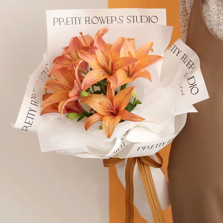 Wholesale Gift Waterproof Wrap Package Tissue Paper Simple Pearlescent Film Flower Wrapping Paper
