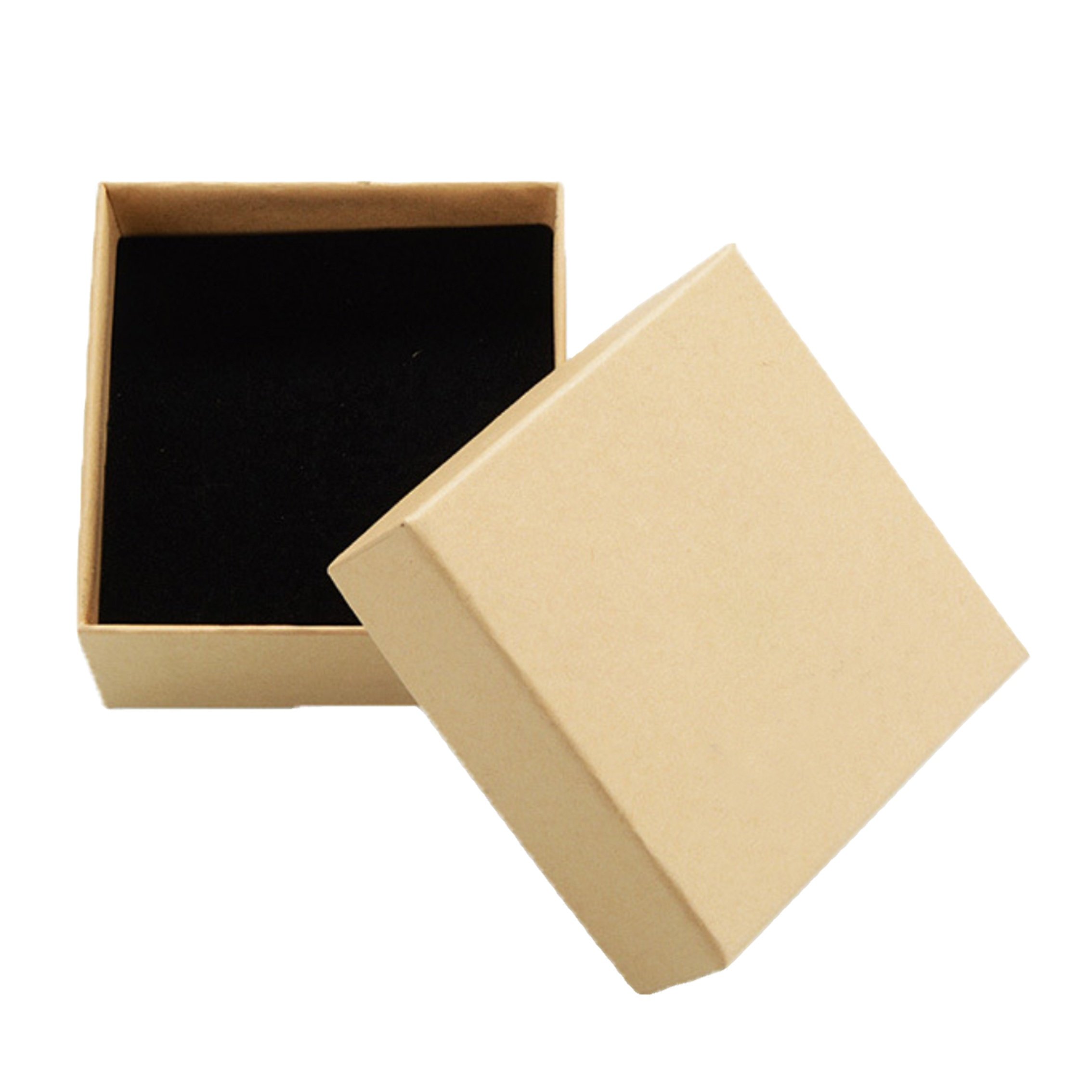 Wholesale Small size brown kraft paper square foldable packaging box with clear pvc window coasters packaging boxes custom logo