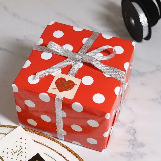 Valentine's Day Birthday Gifts Packaging Art Paper Stripe Dots Heart Decorating Waterproof Wrapping Paper