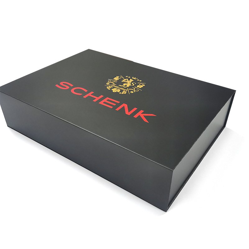 Custom Luxury Large Big Black Gold Gift Magnet Box Packaging Folding Magnetic Closure Gift Box With Lid