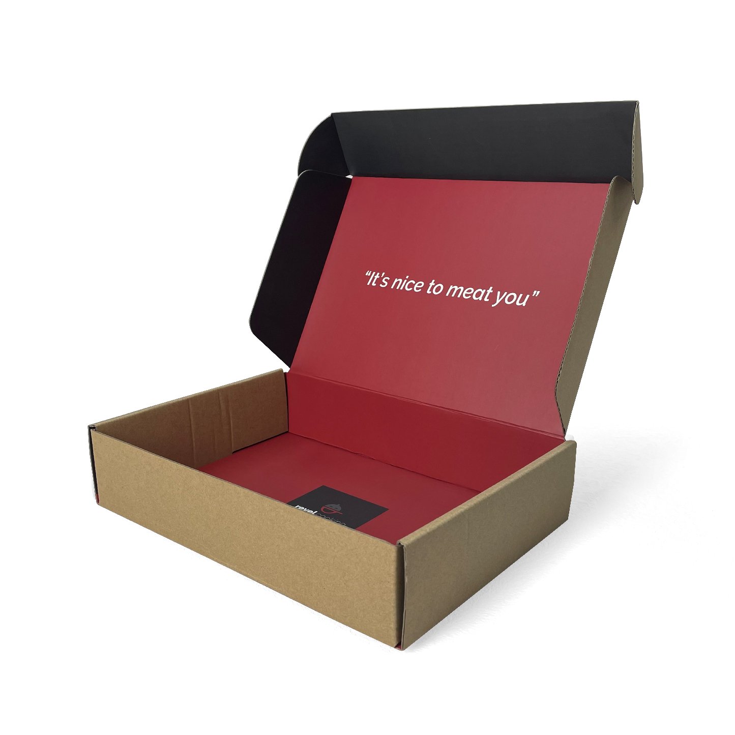 Custom white parcel delivery box reverse tuck carton shipping box personalized logo