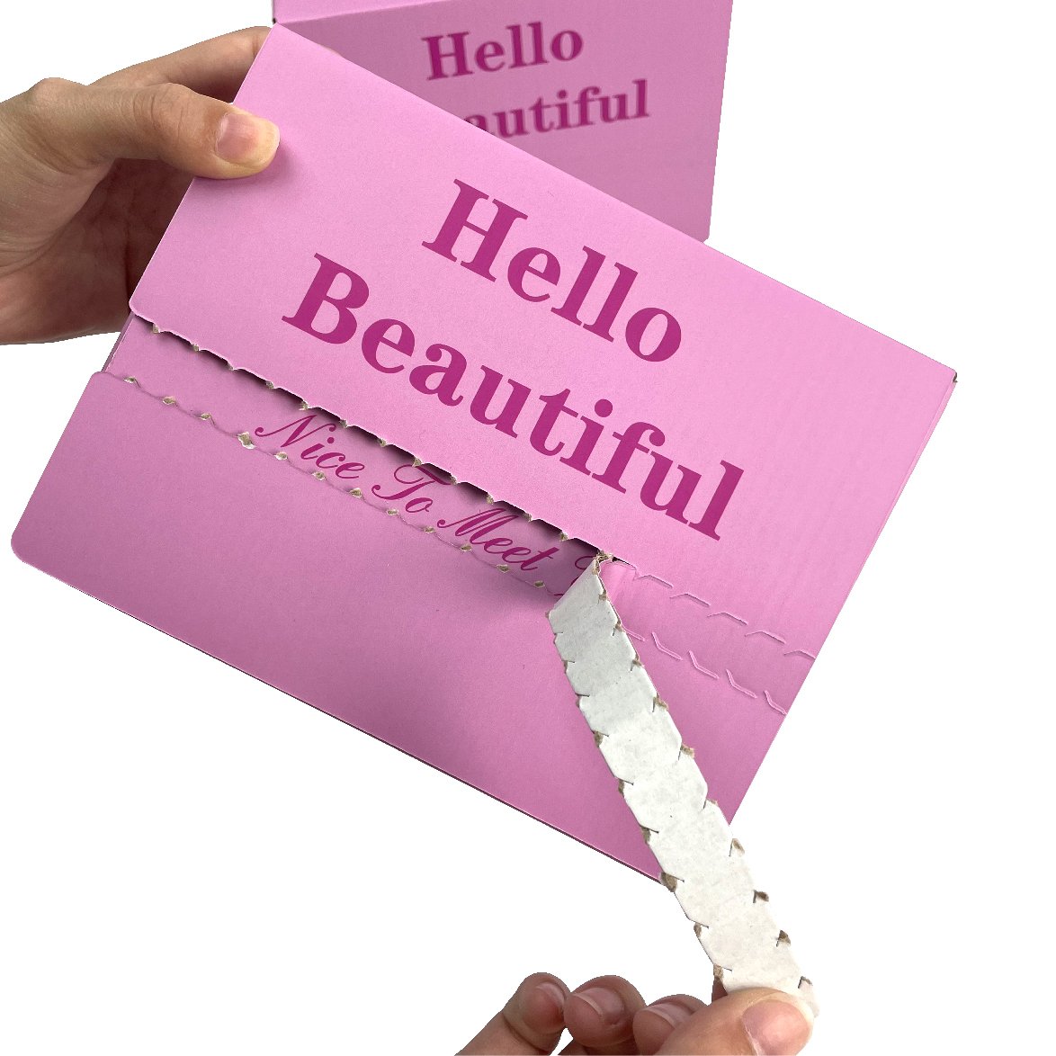 Custom white parcel delivery box reverse tuck carton shipping box personalized logo