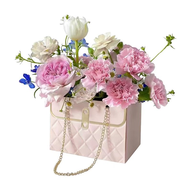 Xiangheng Flower Handbag Valentine's Day Creative Folding Flower Box Floral Box Packing Material Flower Arrangement Box