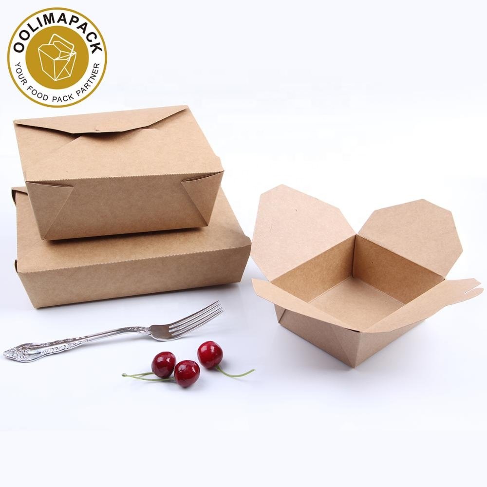 Grossiste emballage alimentaire en papier customizable kraft paper box packaging