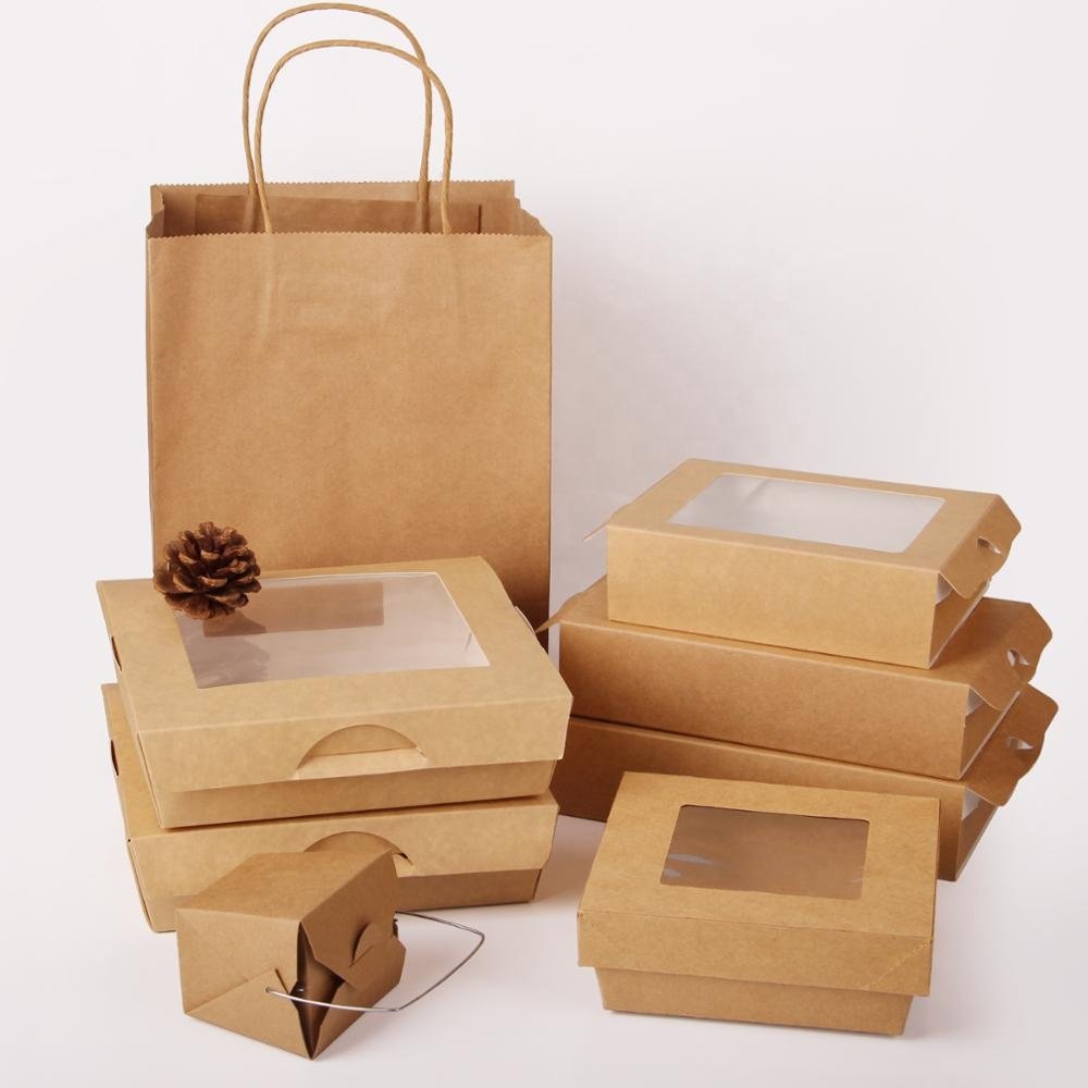 Grossiste emballage alimentaire en papier customizable kraft paper box packaging