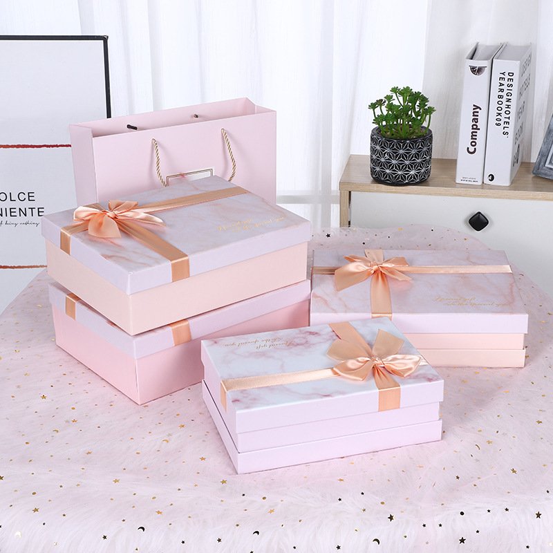 Customized logo bridesmaid proposal gift box set paper gift boxes for wedding or newborn baby