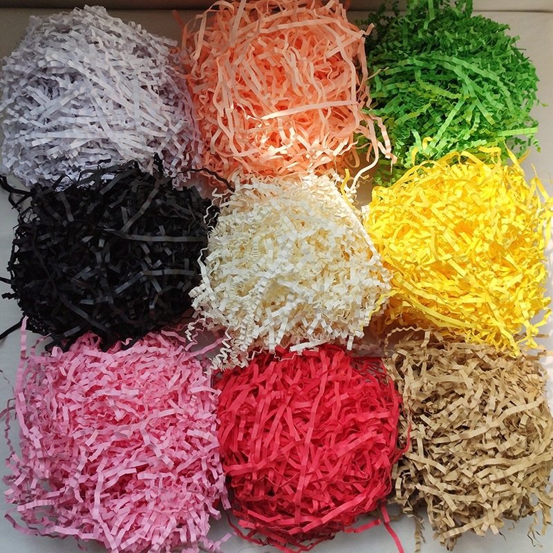 Wholesale cut paper shred filler shredded paper colorful shredded crinkle paper for packaging