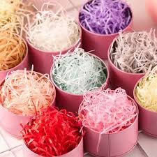 Wholesale cut paper shred filler shredded paper colorful shredded crinkle paper for packaging