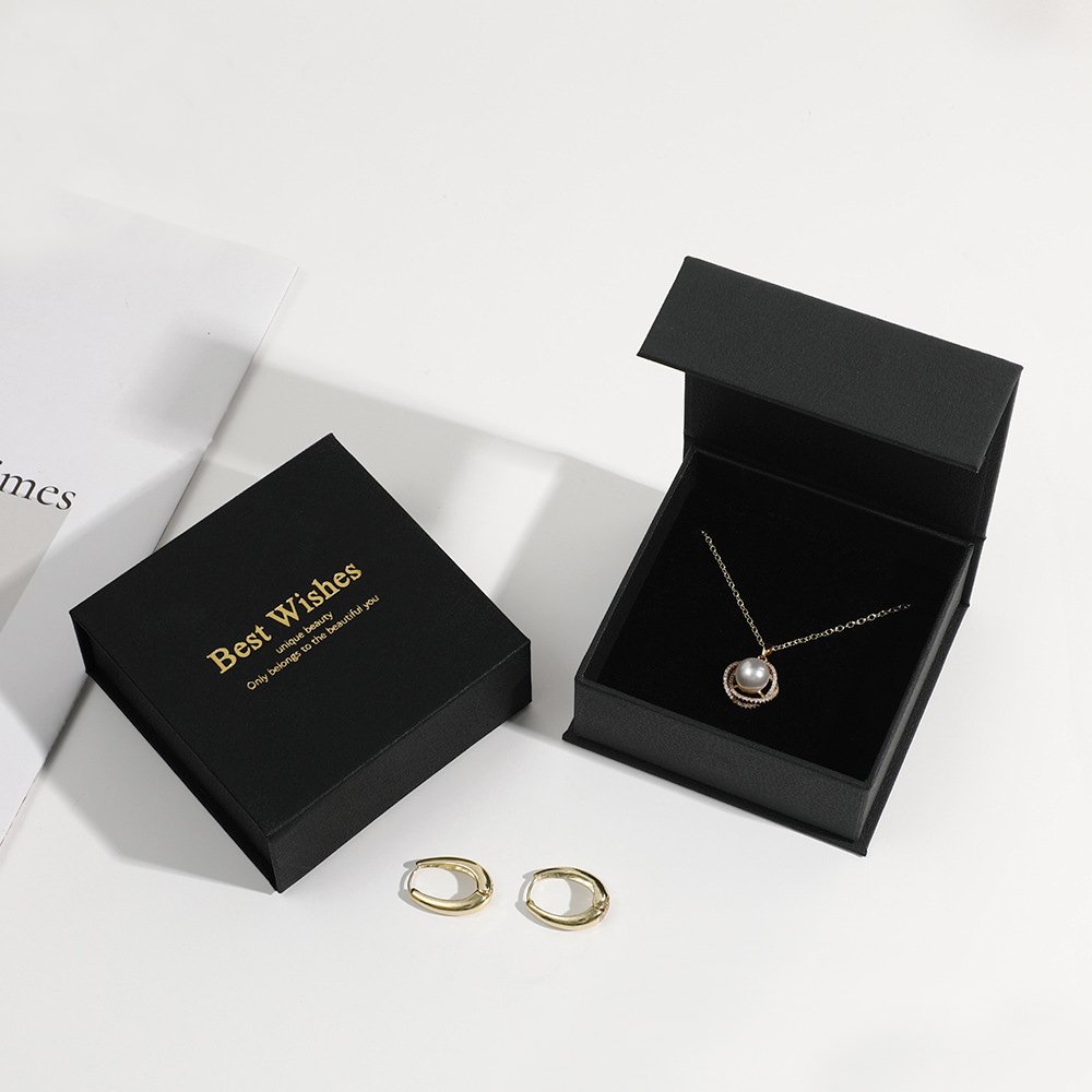 DIY flip flap magnetic jewelry gift box factory direct ring perfume watch packaging box PU leather super hard paper mailing box