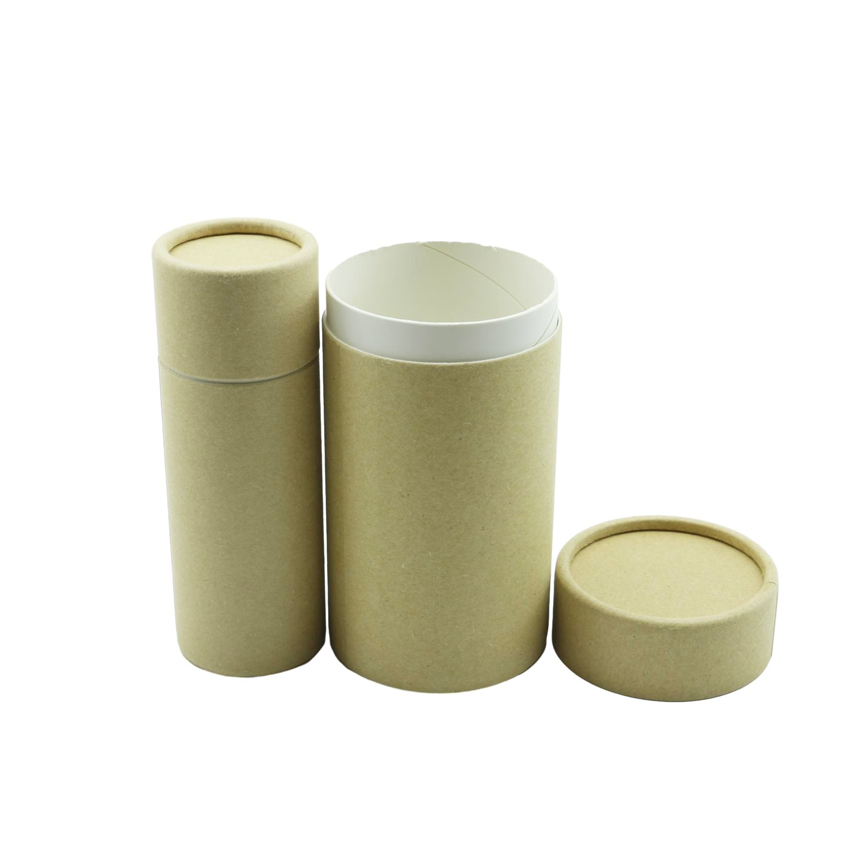 Eco Friendly Round Stick Kraft Lip Balm Deodorant Container Kraft Push Up Paper Tube