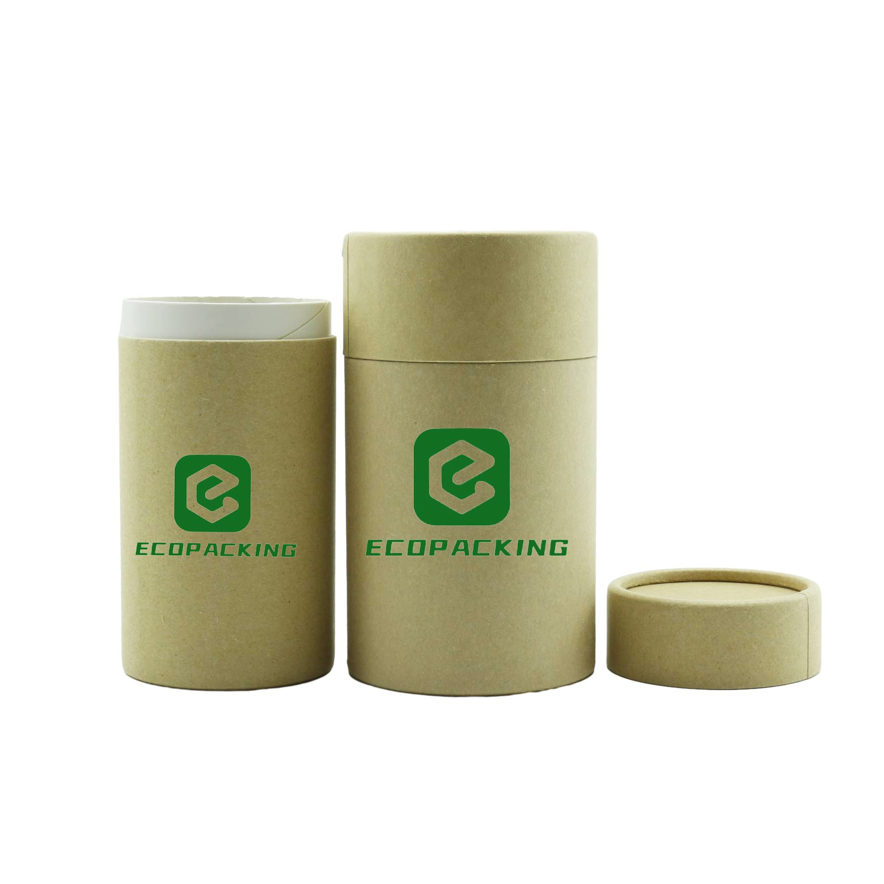 Eco Friendly Round Stick Kraft Lip Balm Deodorant Container Kraft Push Up Paper Tube