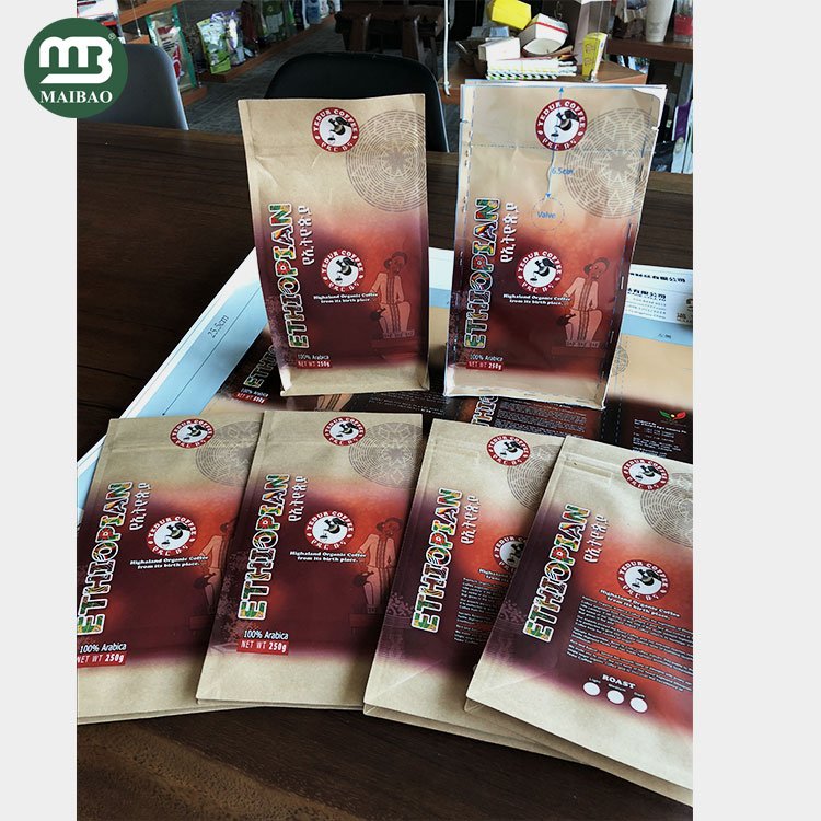 250g 500g 1kg Flat Bottom Coffee Pouch,Custom Empty Coffee Bags Custom Printed,Coffee Beans Packaging Bags