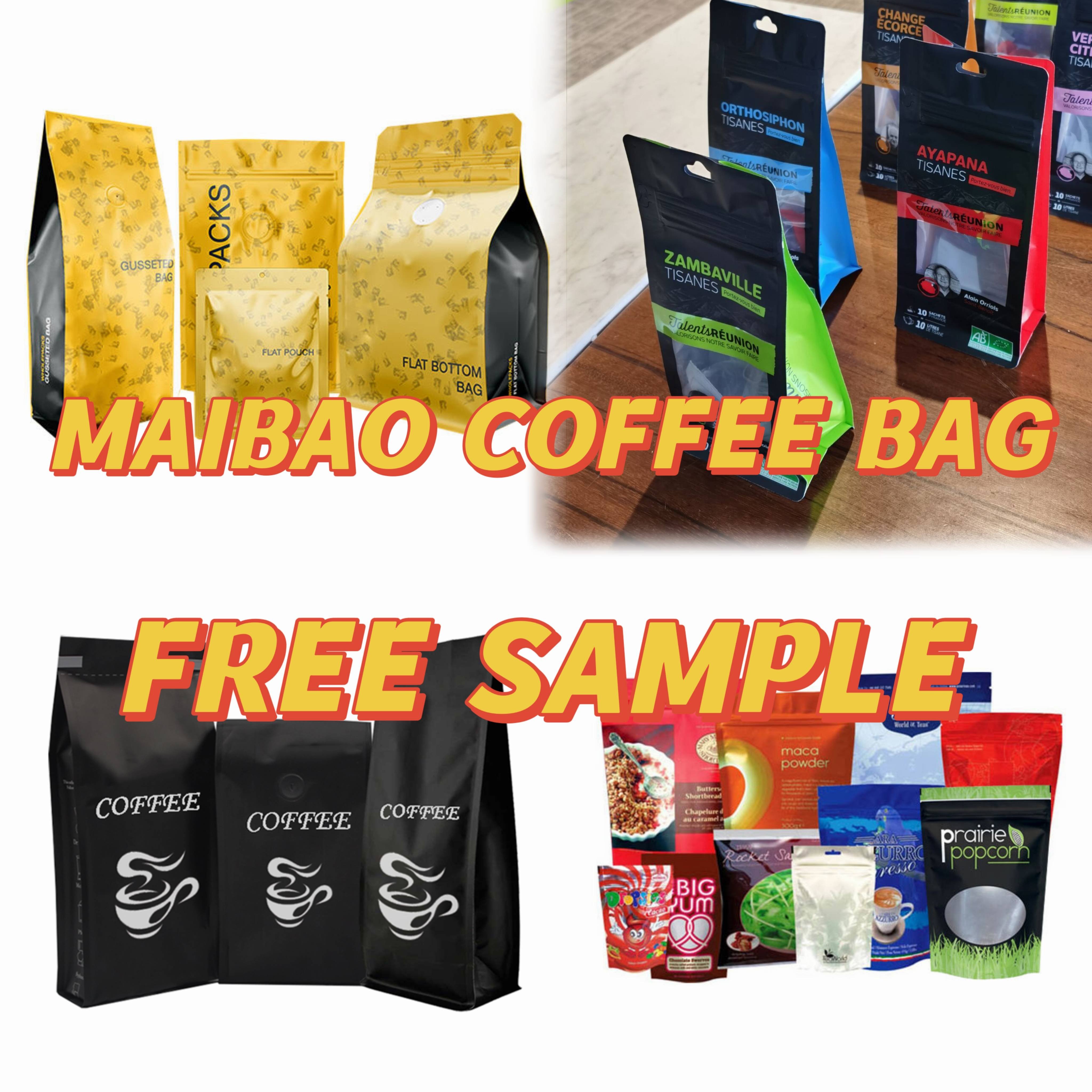 250g 500g 1kg Flat Bottom Coffee Pouch,Custom Empty Coffee Bags Custom Printed,Coffee Beans Packaging Bags