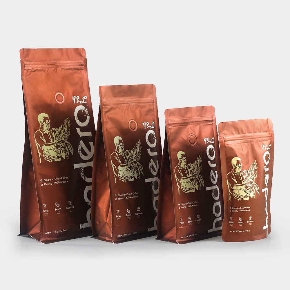 250g 500g 1kg Flat Bottom Coffee Pouch,Custom Empty Coffee Bags Custom Printed,Coffee Beans Packaging Bags