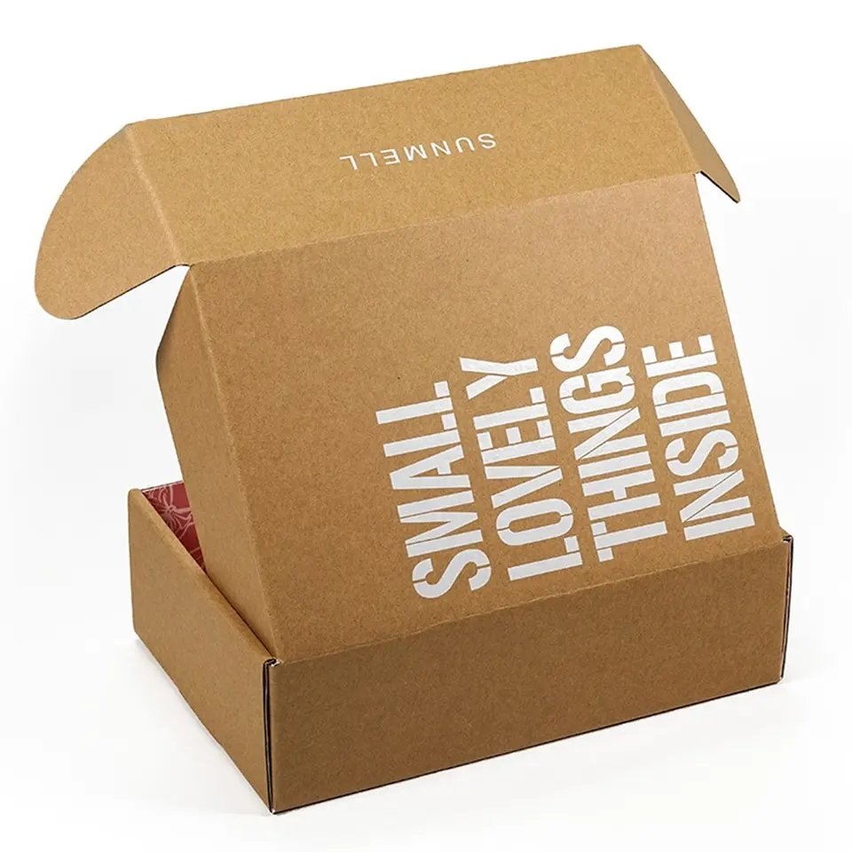 Low MOQ custom printing logo cosmetic corrugated packaging recycle mailer paper box airplane shipping box