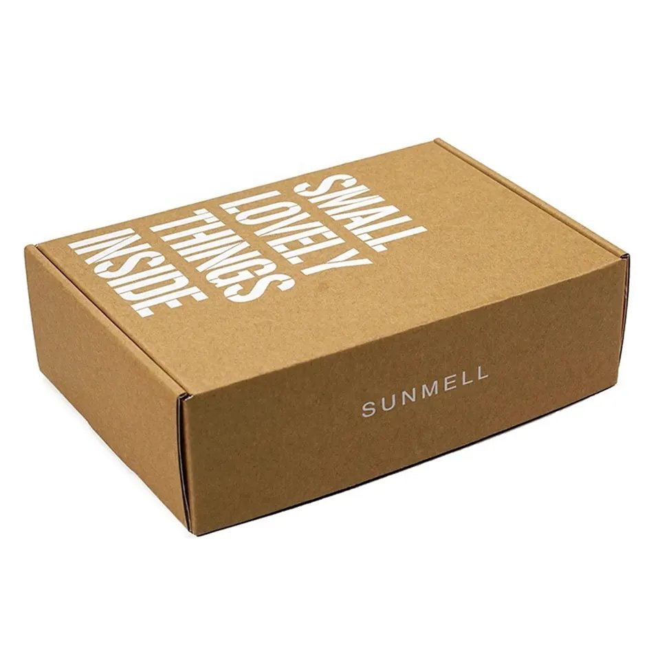 Low MOQ custom printing logo cosmetic corrugated packaging recycle mailer paper box airplane shipping box