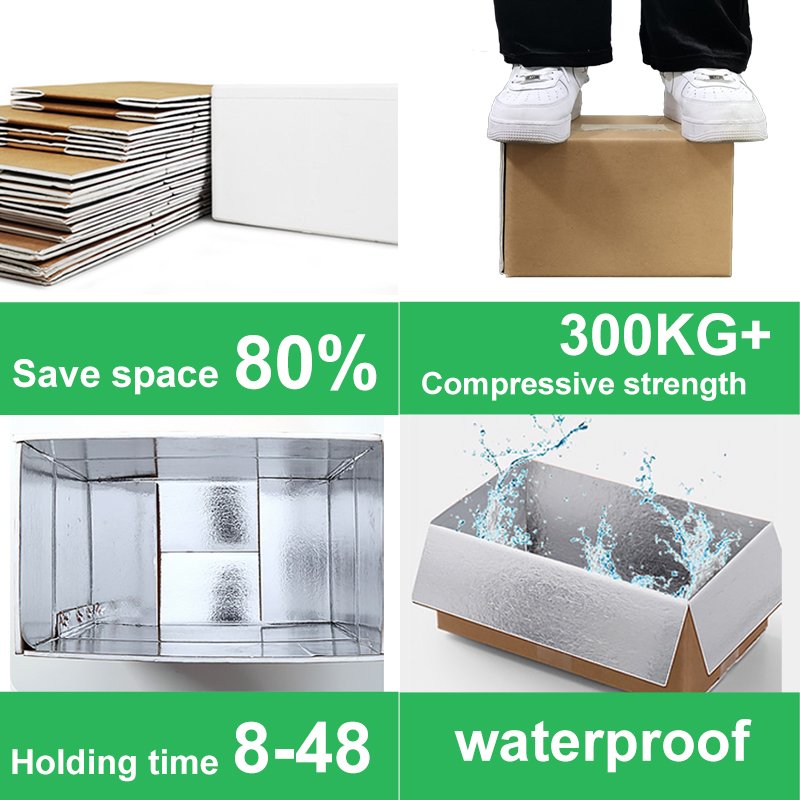 JiJiD Insulated Foam Box Frozen Aluminum Strawberry Packaging Paper Box For ice cream