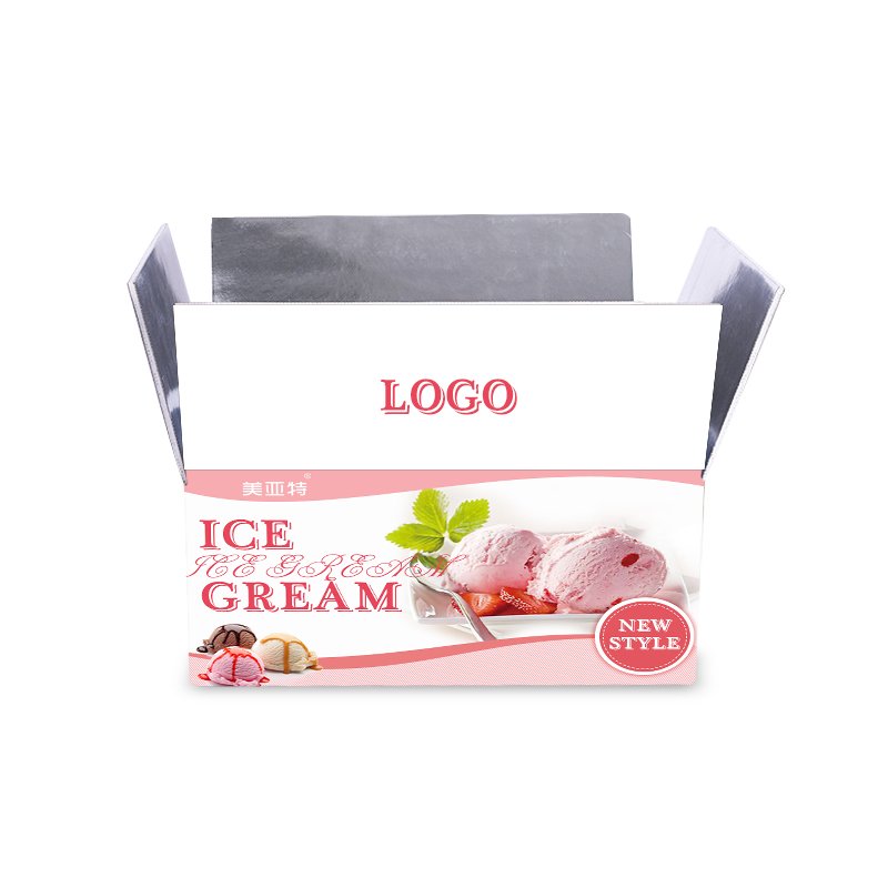 JiJiD Insulated Foam Box Frozen Aluminum Strawberry Packaging Paper Box For ice cream